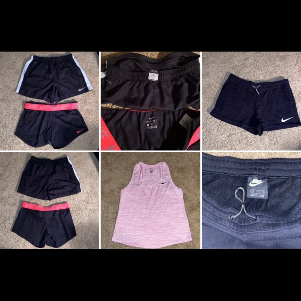 Lot of 4 Nike, 1 Tank and 3 shorts size medium